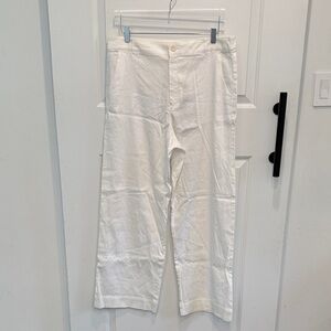 Tommy Bahama White Wide-Leg Linen Pants